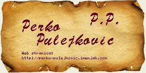 Perko Pulejković vizit kartica